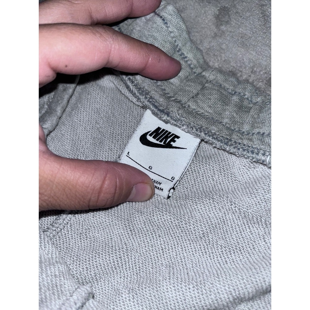 Nike Sportswear Essential Womens Grey French Terry Drawstring Shorts Size Large - Picture 3 of 4